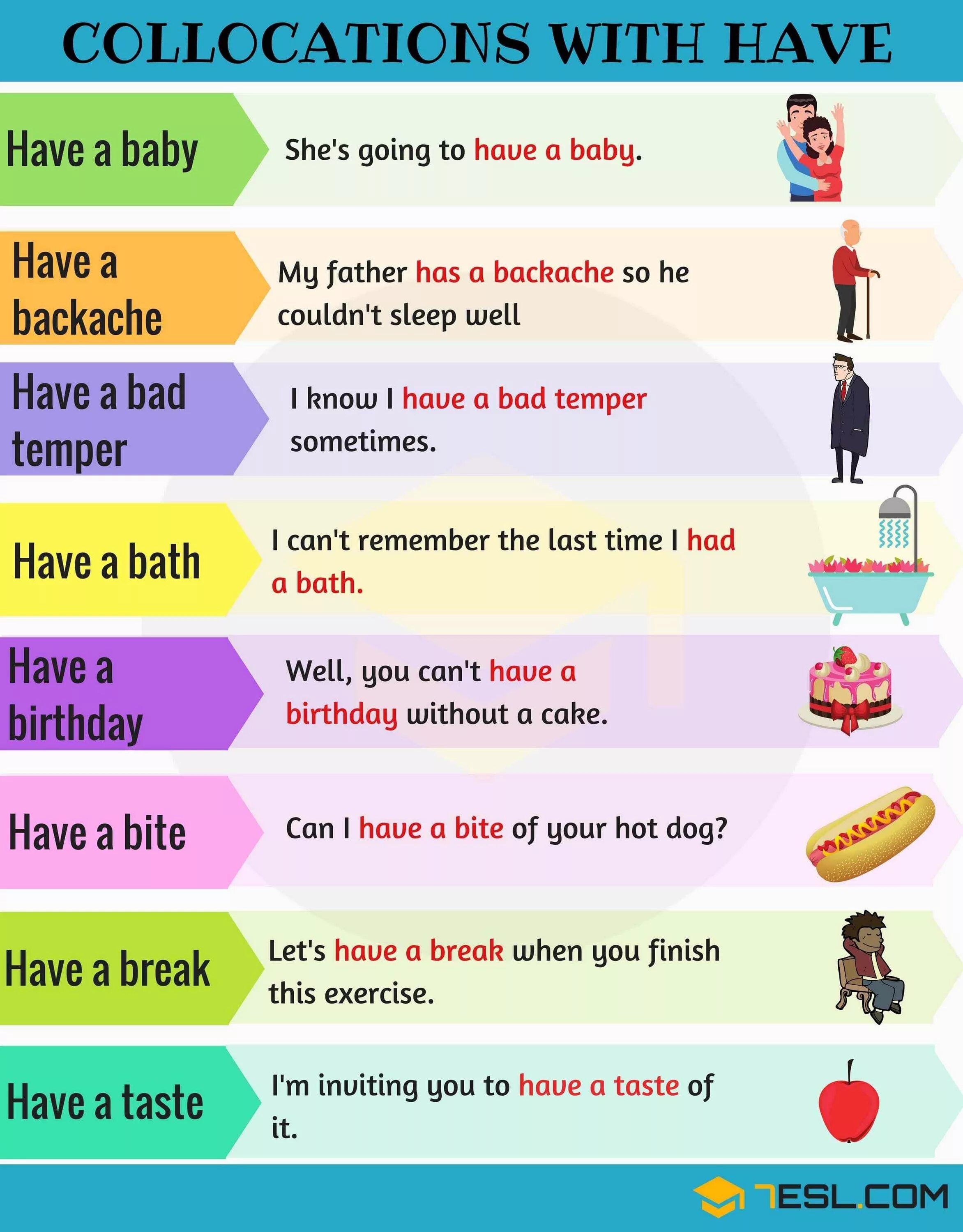 Going или getting. Collocations with have. Выражения с глаголом have. Фразы с have. Фразы с глаголом have.