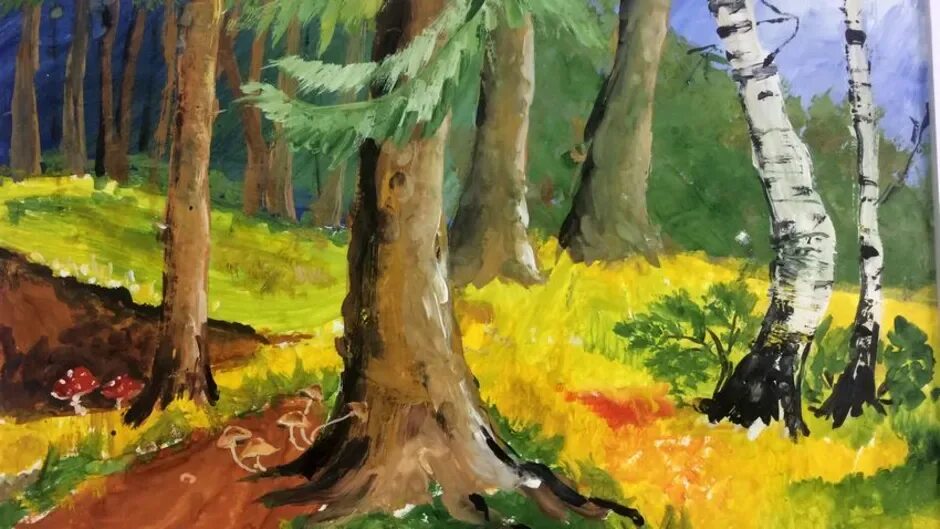 Красота леса рисунок. Рисунок на тему дети о лесе. Рисунок на тему Лесная красота. Нарисовать лес.