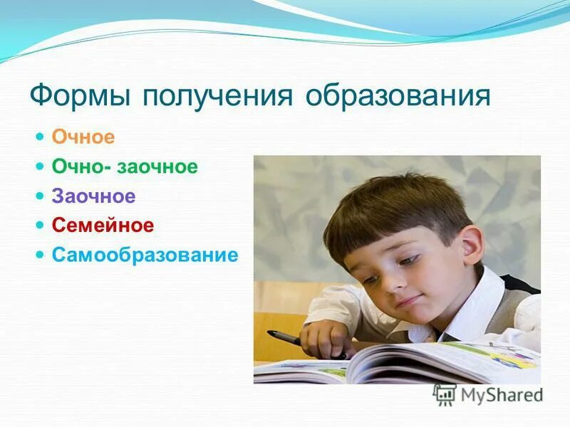 Очно это в школе. Формы получения образования. Заочное образование в школе. Семейное образование и самообразование. Форма получения образования семейное самообразование.