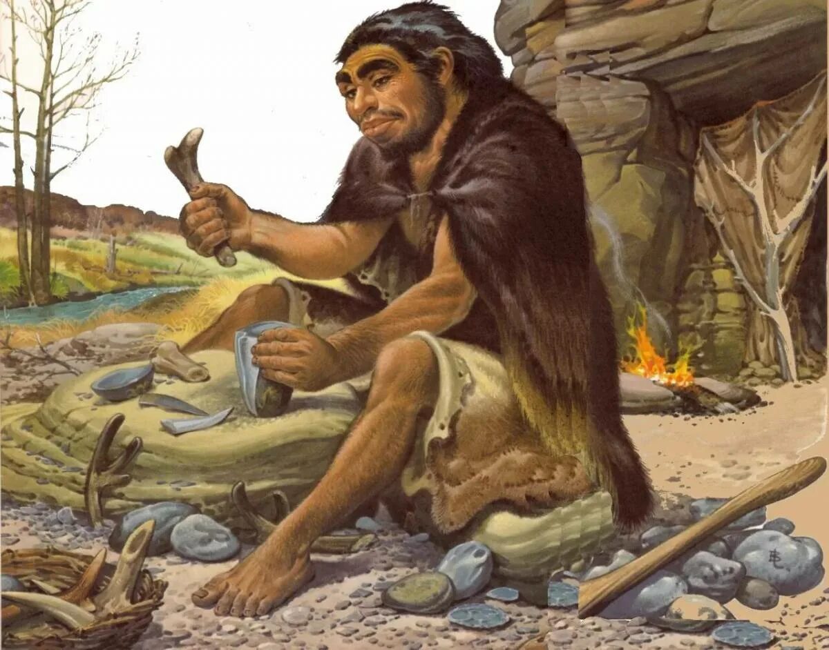 Палеоантропы неандертальцы. Каменный век неандертальцы. Древний человек неандерталец. Древние люди Палеоантропы.