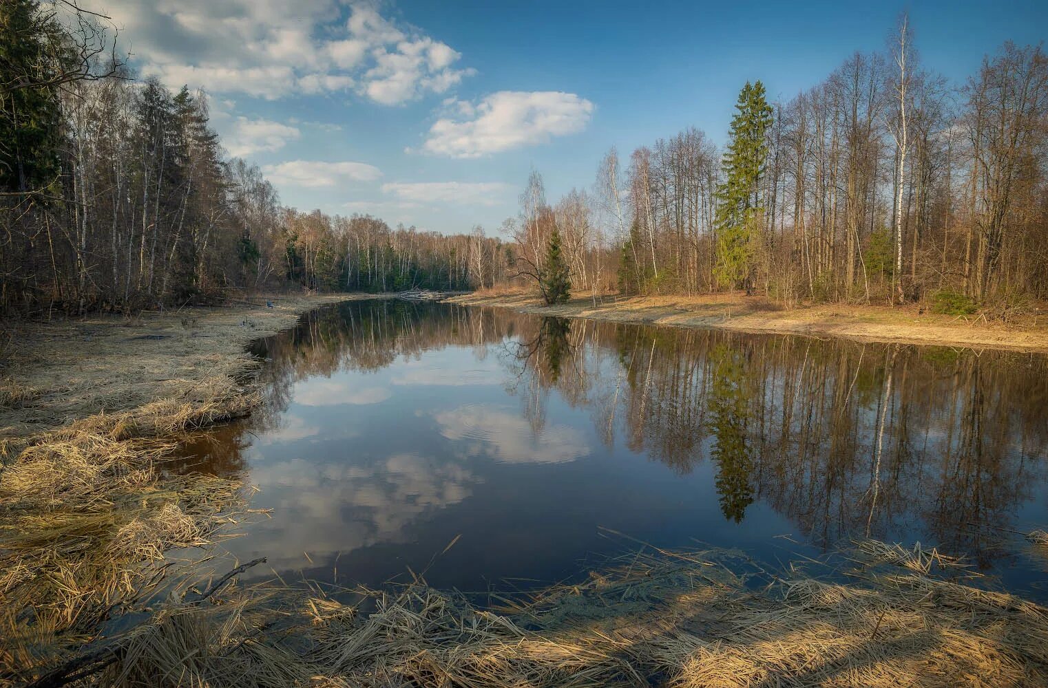 Река с черными берегами