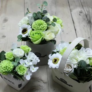 Цветы в коробке с губкой
