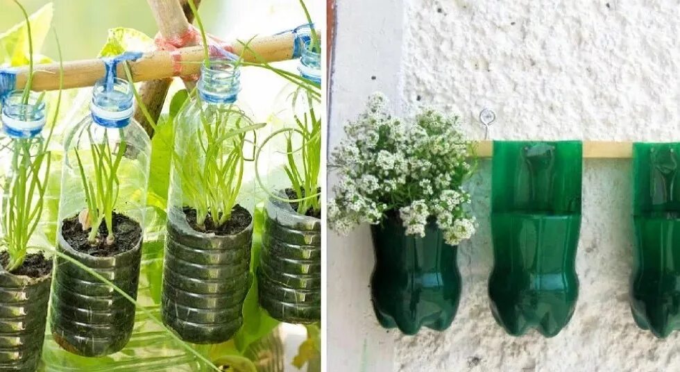 Что можно делать полезного. Растения в пластиковых бутылках. Пластиковые бутылки на даче. Идеи из пластиковых бутылок. Полезные вещи из пластиковых бутылок.