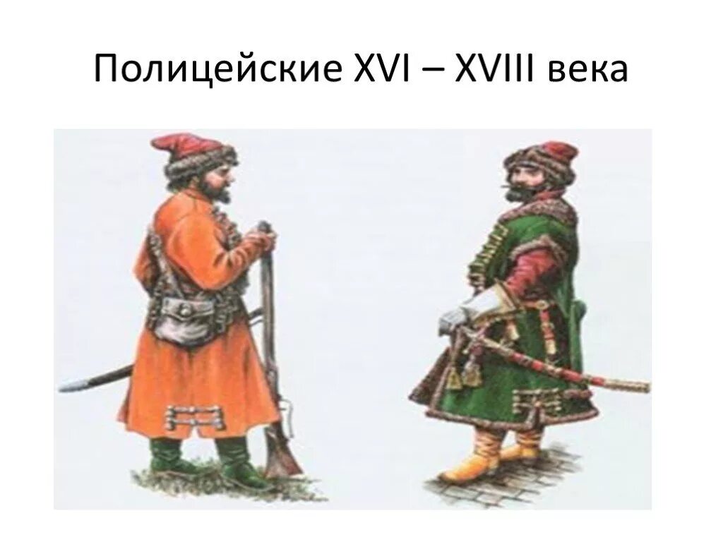 Как называли 18 век в россии. Полиция России 16 век. Полиция XVI века. Полиция 16 века в России. Полицейские XVI – XVIII века.