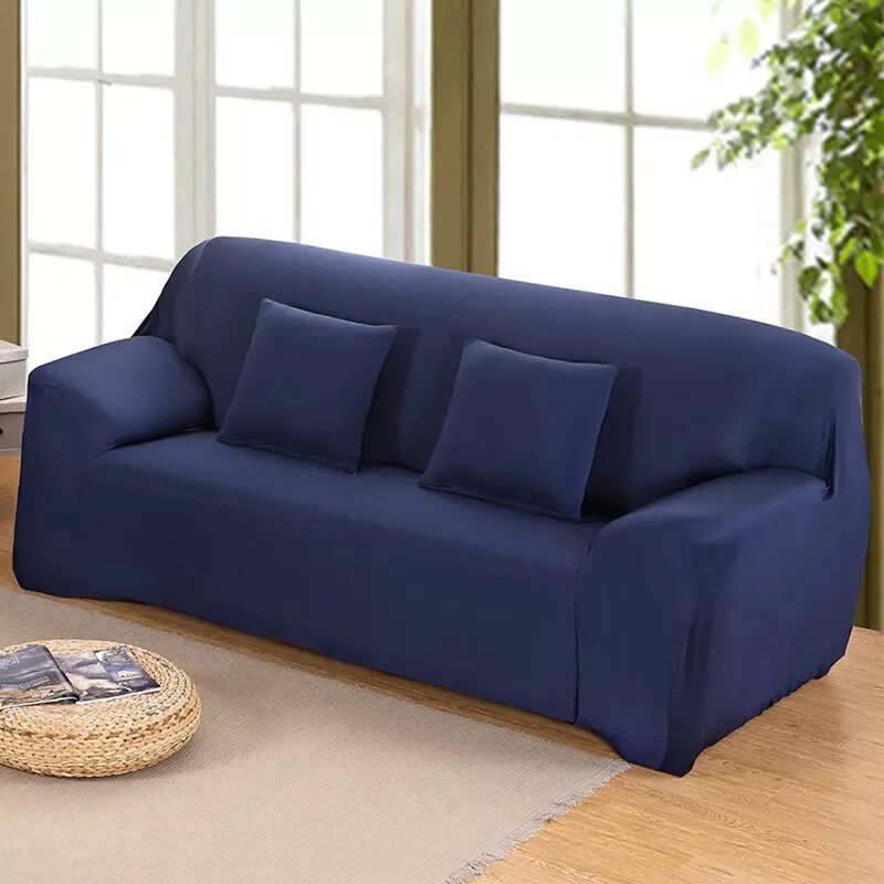 Синий диван. Чехол на диван. Диван синего цвета. Чехол для мягкой мебели.