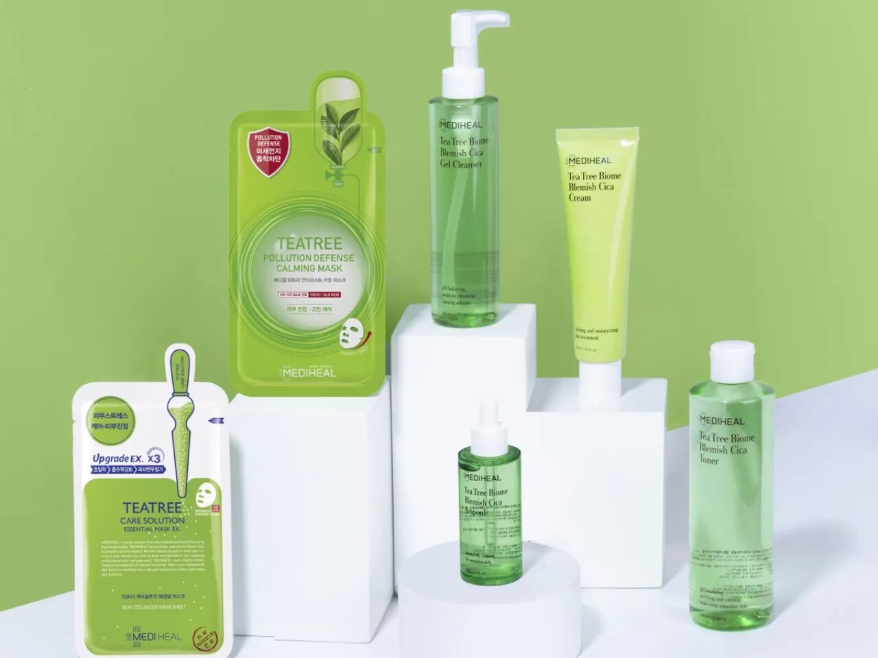 Tea tree biome. Mediheal tea tree biome. mediheal tea tree biome blemish cica gel cleanser. mediheal tea tree biome blemish cica pad. grace day real fresh mugwot tea tree cica.
