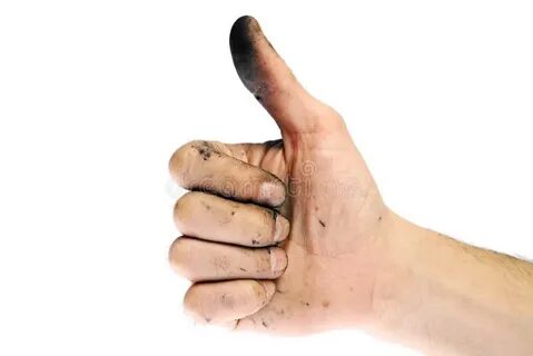 My hand dirty
