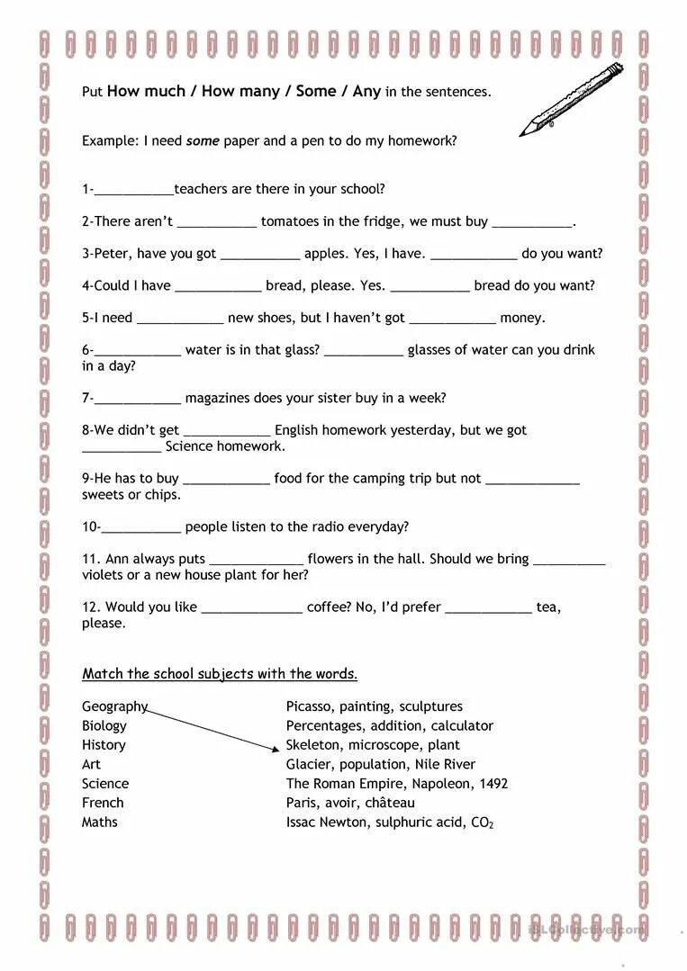 How many sentences. Some any how much how many worksheets. how much how many worksheets. some any much many worksheets. some any how much how many.