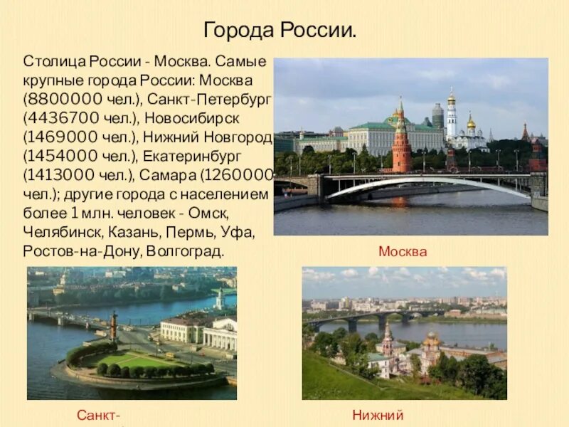 Города россии возникшие в разные года. Крупные города России. Крупные гороодароссии. Самые рупные города Росси. Самые крупные города России.