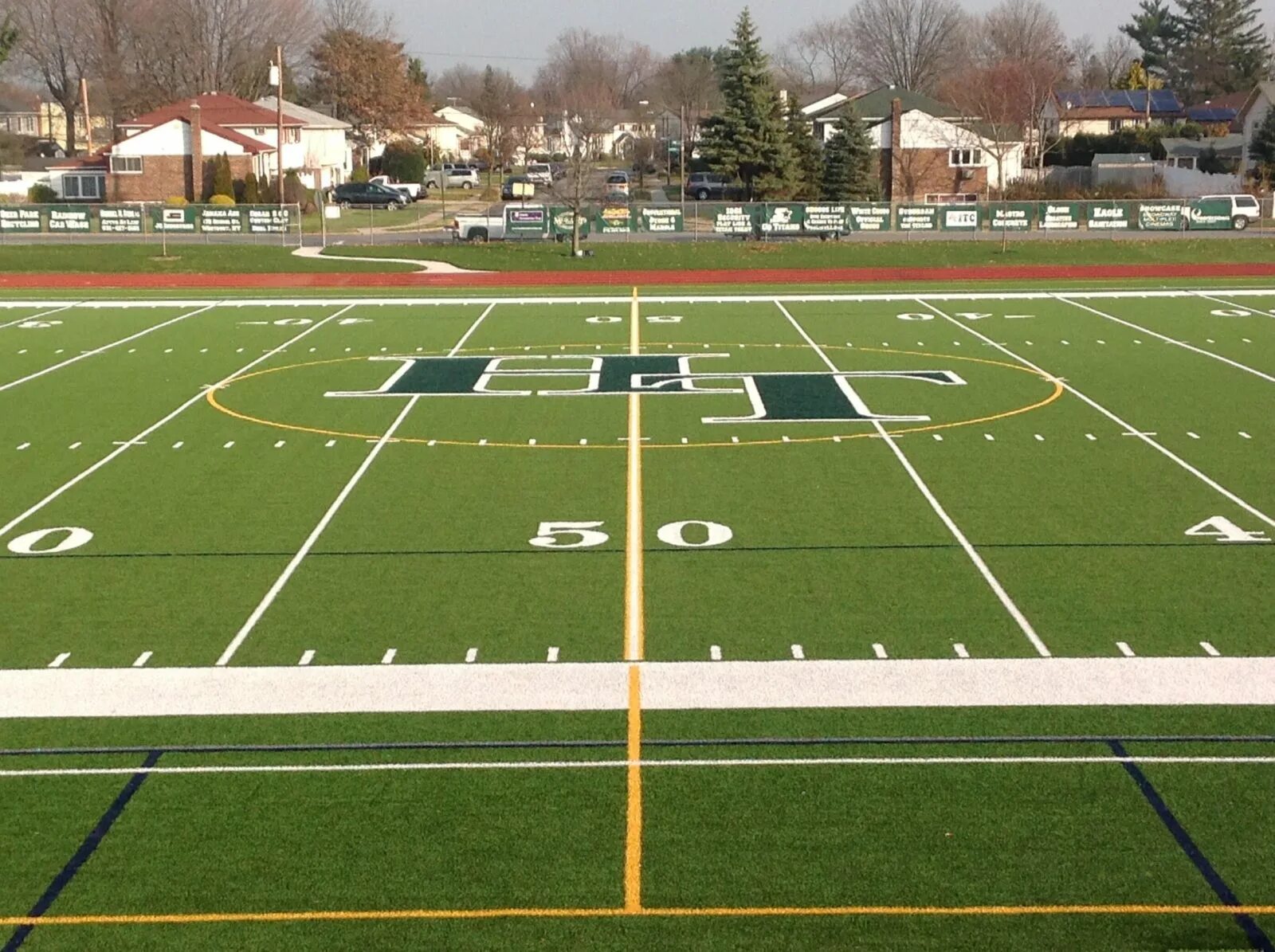 Turf Football field. Футбольное поле за городом с высоты. School Football field. Football field or Pitch. Sports field