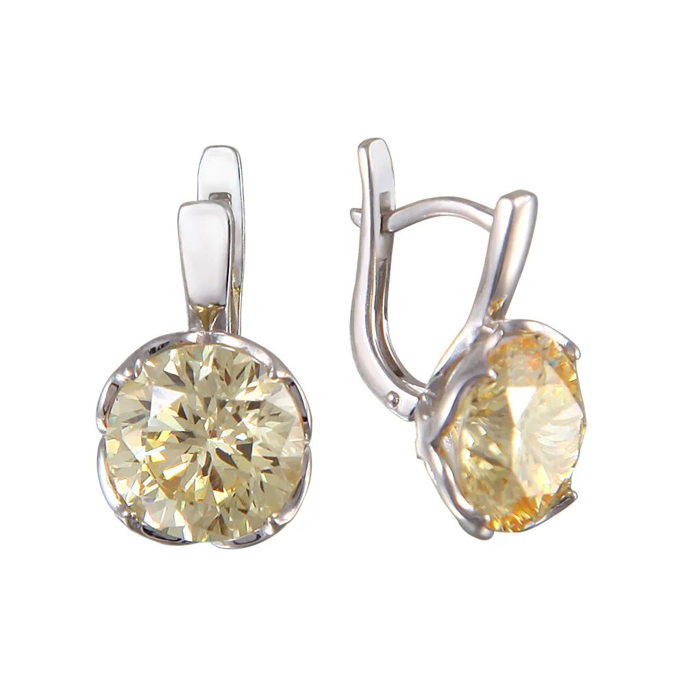 серьги с желтым фианитом. серебряные серьги с желтыми фианитами. серьги с желтым фианитом. серьги в желтом золоте с желтым фианитом. золотые сережки с фианитами 585.