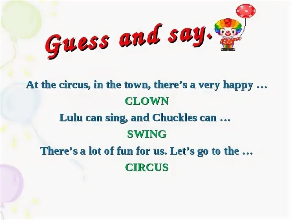 Read and guess