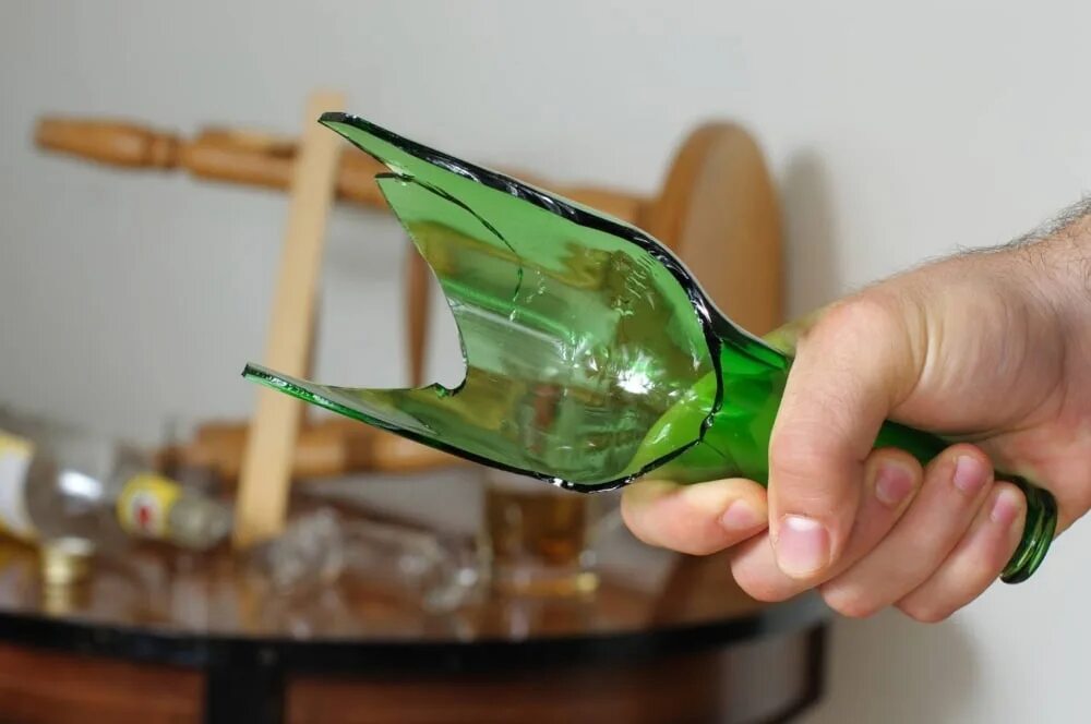 Breaking bottles