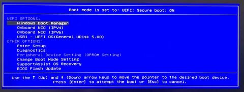 Setup boot mode