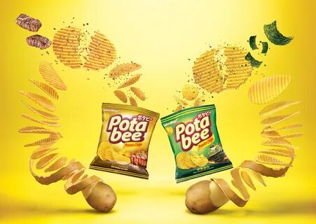 potatochips potabee snack 3D CGI 