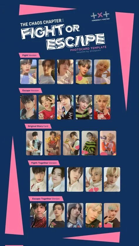 The chaos chapter. The chaos chapter: fight. the chaos chapter: fight or escape. txt fight or escape photocard. тхт fight or escape.