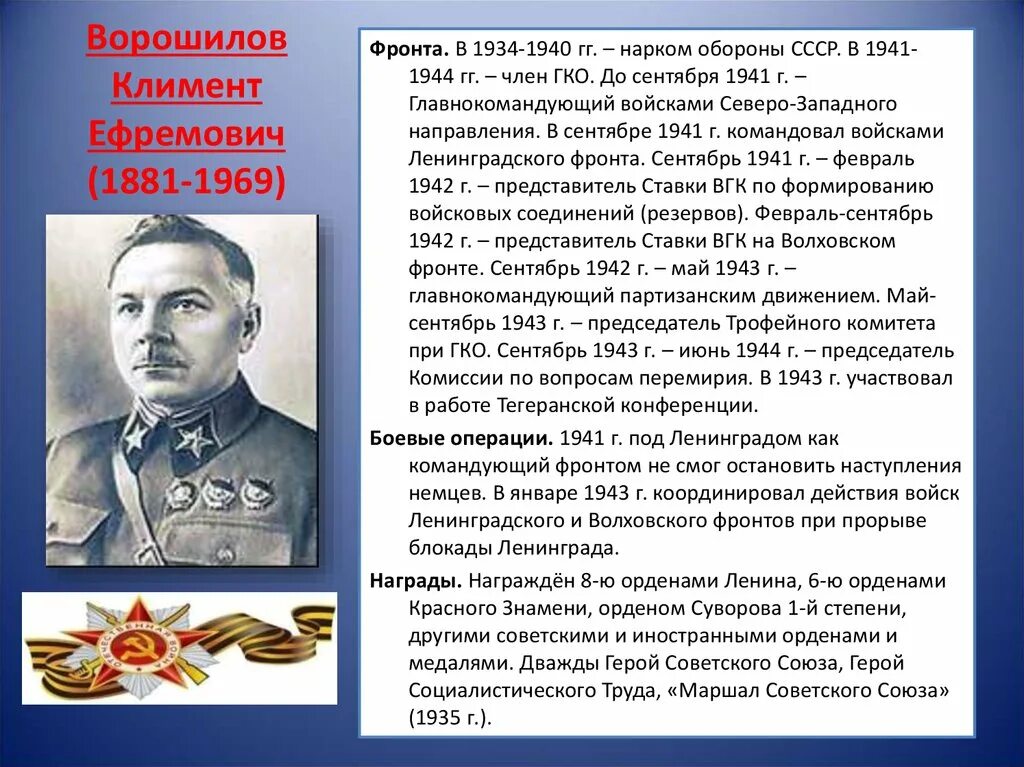 Командующий 1 украинским фронтом в берлинской. Нарком обороны СССР 1934-1940.