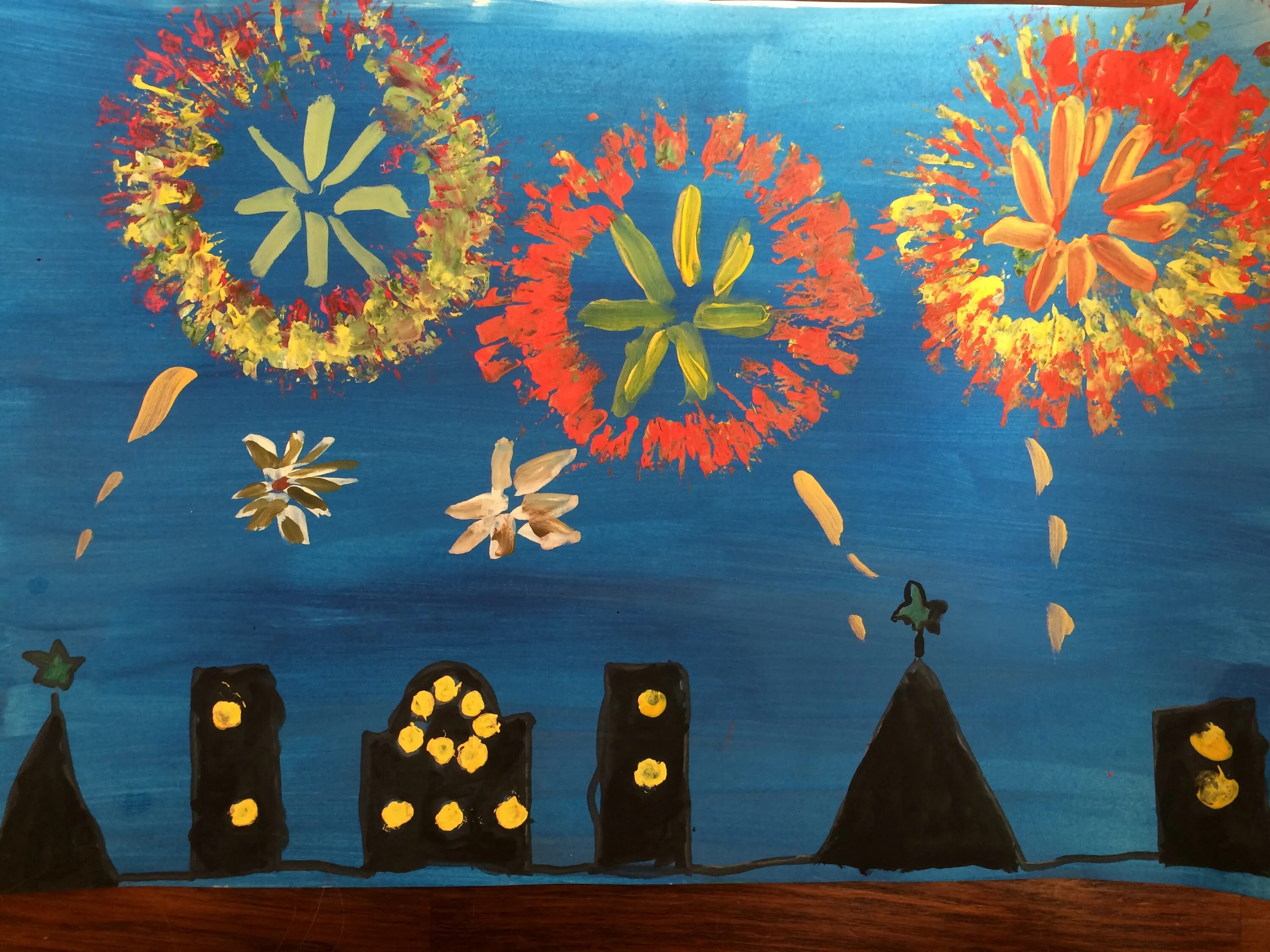 «праздничный салют над городом» (восковые мелки + акварель). Урок изо 3 класс праздник в городе. Изо 3 класс. Рисование праздничный город. Праздник в городе рисунок.