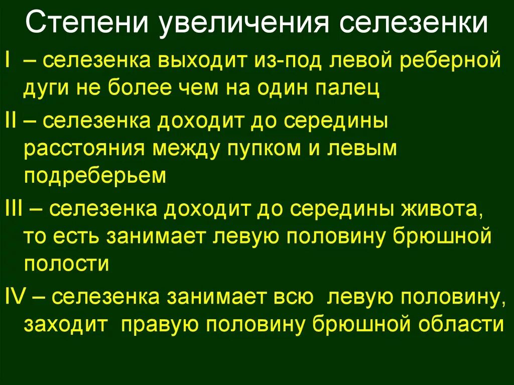 Увеличена селезенка боли