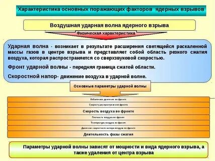 Краткая характеристика поражающих факторов
