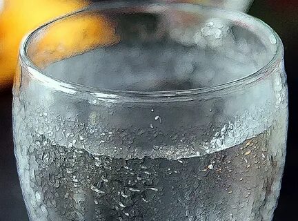 I got some water in the glass