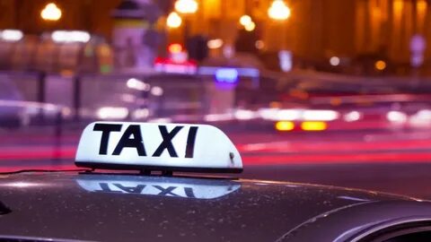 Minivan taxi parked
