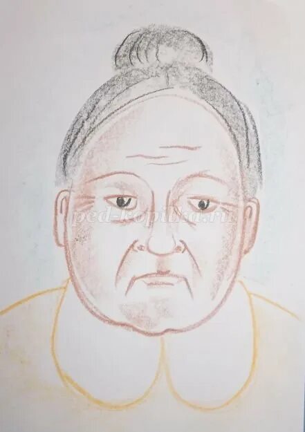 Портрет пожилого человека 4 класс изо. Рисование портрета пожилого человека. Легкий портрет пожилого человека. Портрет пожилого человека рисунок. Лёгкий портет пожилого человека.