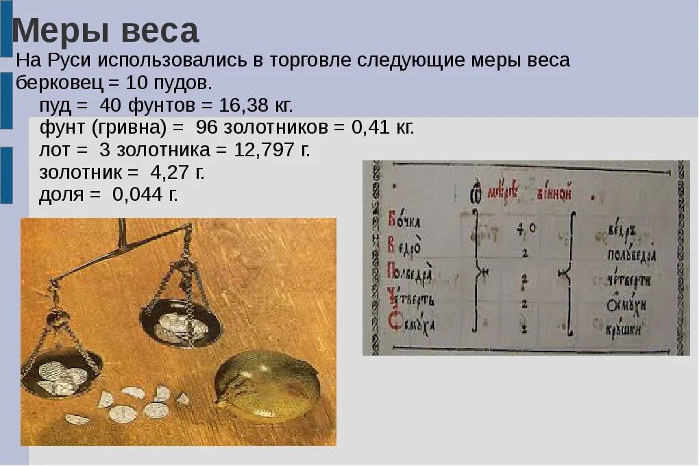 Мера весов в древней Руси. Меры массы на Руси. Единицы измерения веса в древней Руси. Старинные меры массы на Руси. 1 фунт веса это сколько