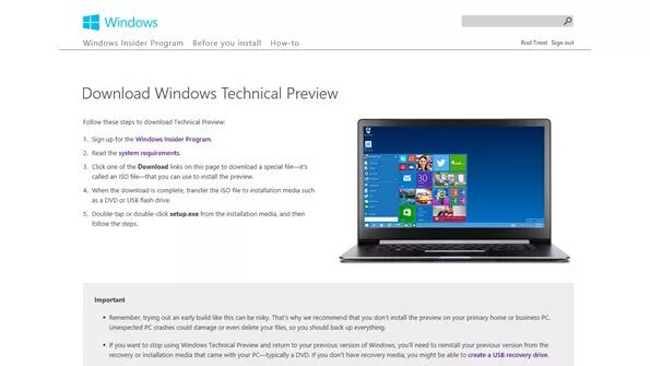 Быстрый запуск windows 10 нужен ли. Установочный файл windows 10. установка windows 10 technical preview. загрузка виндовс 10 с iso. microsoft.com.
