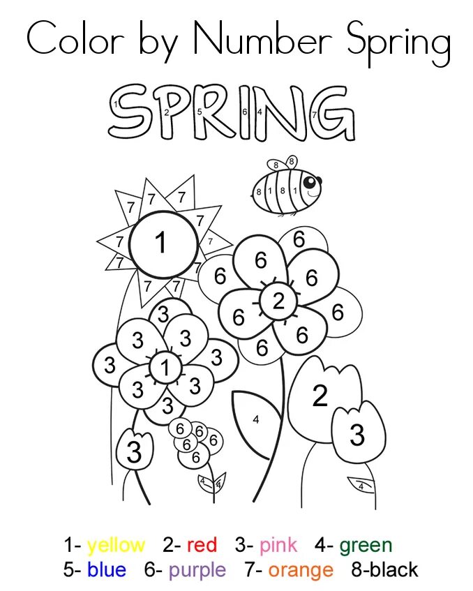 Spring worksheets for kids