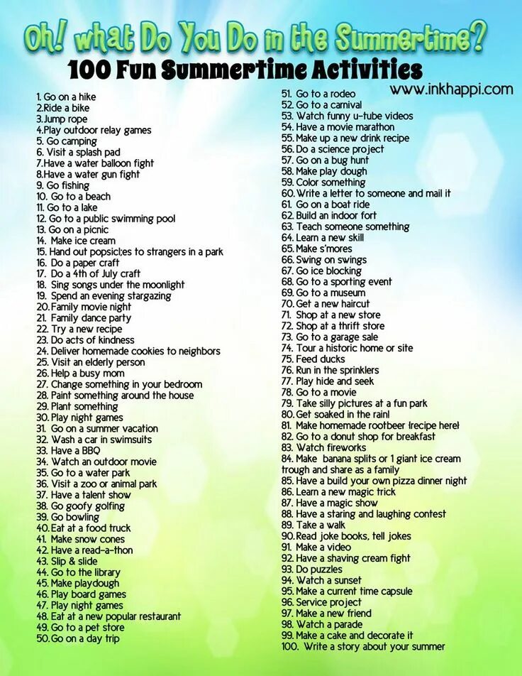 Activities list. Activities список. summer activities list. 100 дел на лето список для девушек. список развлечений на лето распечатать.