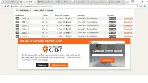 Система не обнаружила vcruntime140