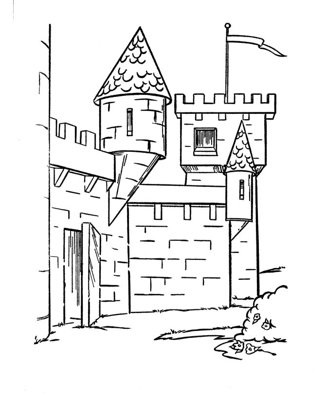 Рыцарский замок средневековой Европы. Раскраска замок. Замок рисунок карандашом. Рисование средневекового замка.