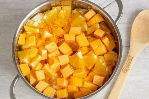 Кусочки тыквы с апельсином