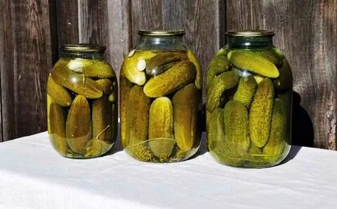 Маринованные огурцы двухлитровые банки