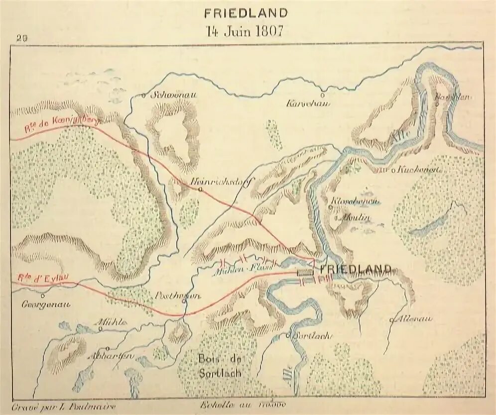 Битва под фридландом дата. Битва при Фридланде 1807 карта. Сражение под Фридландом 1807. Фридланд сражение 1807 на карте. Сражение под Фридландом 1807 карта.