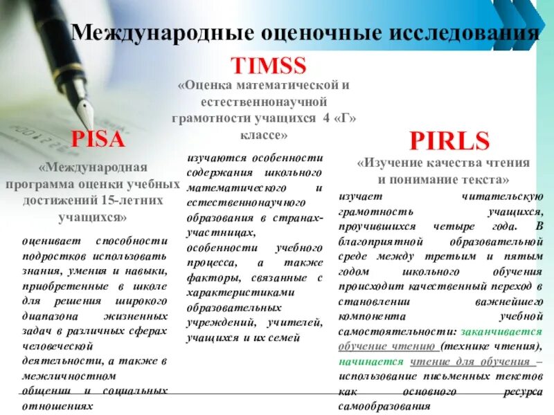 Международные исследования TIMSS Pisa PIRLS. Программы международной оценки PIRLS, TIMSS, Pisa, Talis. TIMSS Международное исследование. Цель TIMSS исследования.