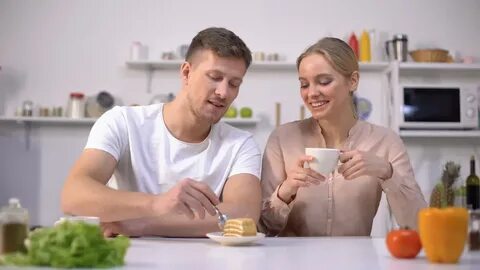 Having tea