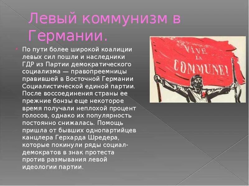 Левые коммунисты выступали против. Социалистическая Единая партия Германии. Левые коммунисты. Левые коммунисты это кратко. " Левые коммунисты " выступали.