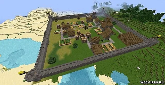 1. 17. 12. деревня майнкрафт 1. карта большой деревни.