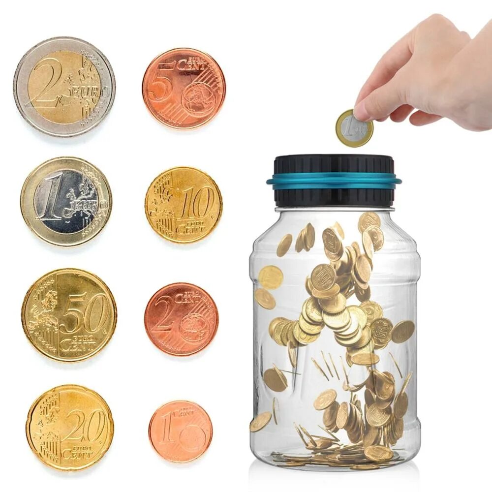 Купить банку с деньгами. Копилка для монет. Баночка с монетами. Прозрачная копилка для монет. Монеты в стеклянной банке.