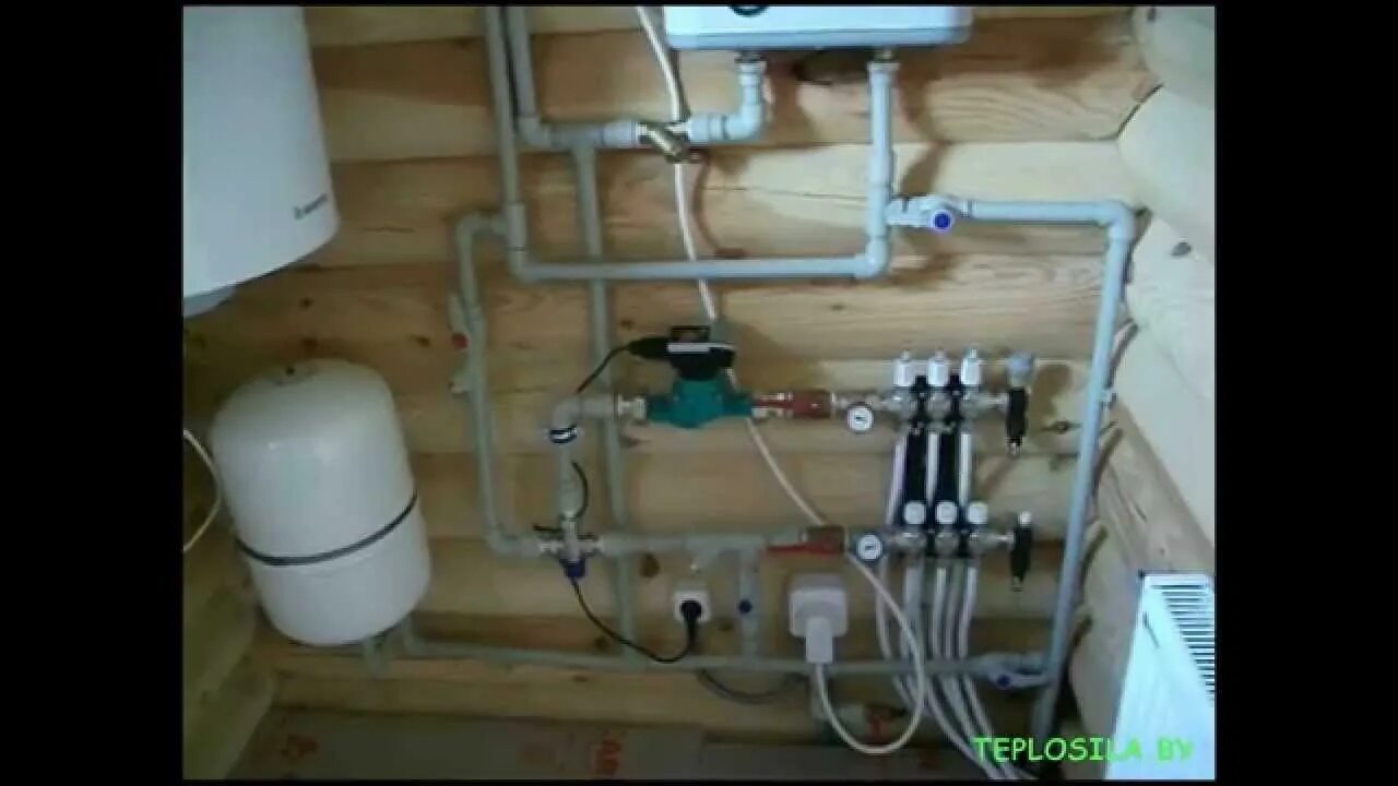 Монтаж котла водяных полах