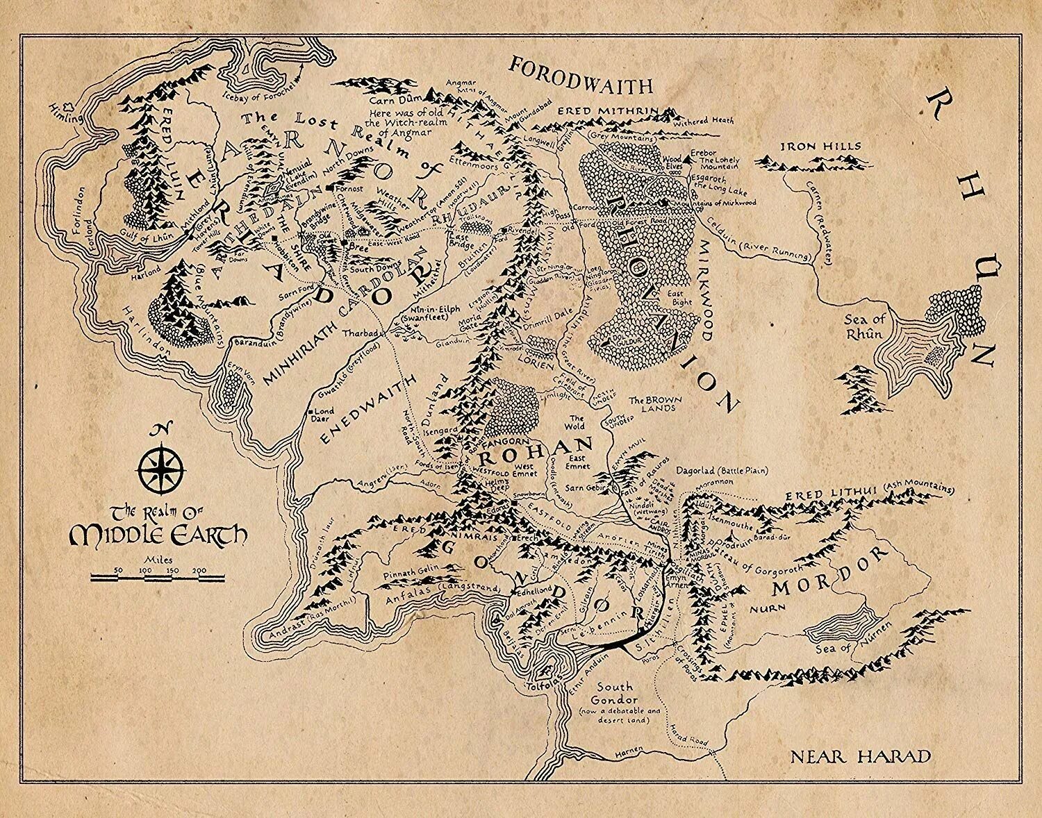 Как называются части властелина колец. Джон Толкиен карта Средиземья. Джон Рональд Руэл Толкин карта Средиземья. Карта Средиземья третьей эпохи. LOTR карта Средиземья.