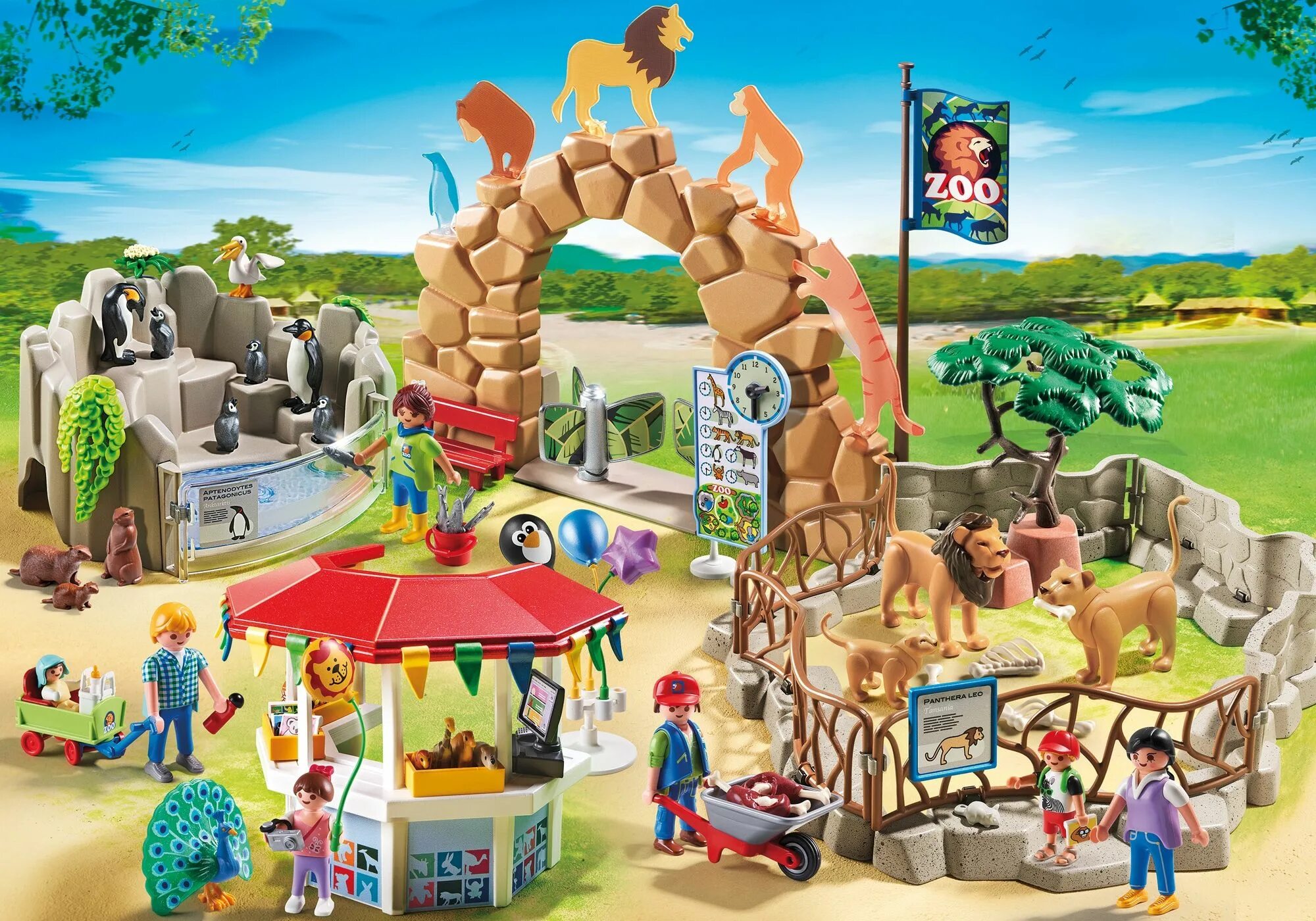 Плеймобил конструктор зоопарк. Большой зоопарк Playmobil 6634. Конструктор Playmobil зоопарк. Набор зоопарк