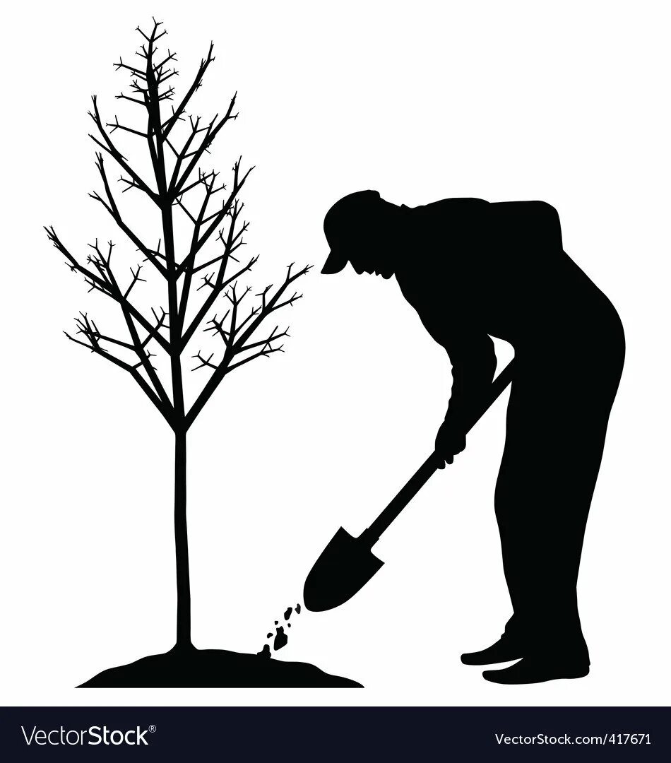 Знак человек с лопатой. Человек с лопатой. Люди сажают деревья. Силуэт садовника. Сажать деревья вектор.