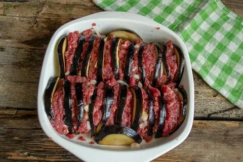 Мясо говядина с баклажанами