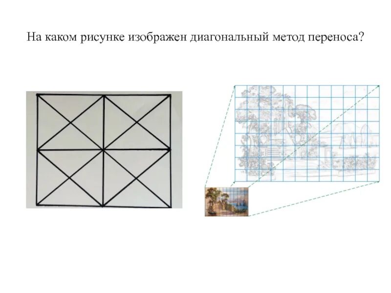 Перенести формат. Сетка для переноса рисунка. перенос эскиза на формат. диагональный метод переноса рисунка. диагональная композиционная сетка.