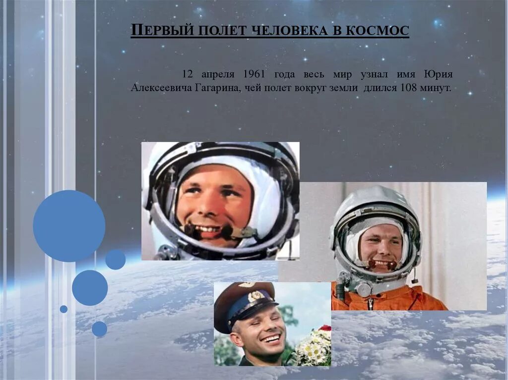 Первый космический полет человека длился