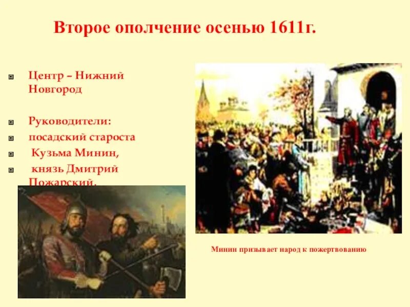 Осень 1611 второе ополчение. Руководители второго ополчения 1611. Ополчение в Нижнем Новгороде 1611. Участники народного ополчения 1611-1612.