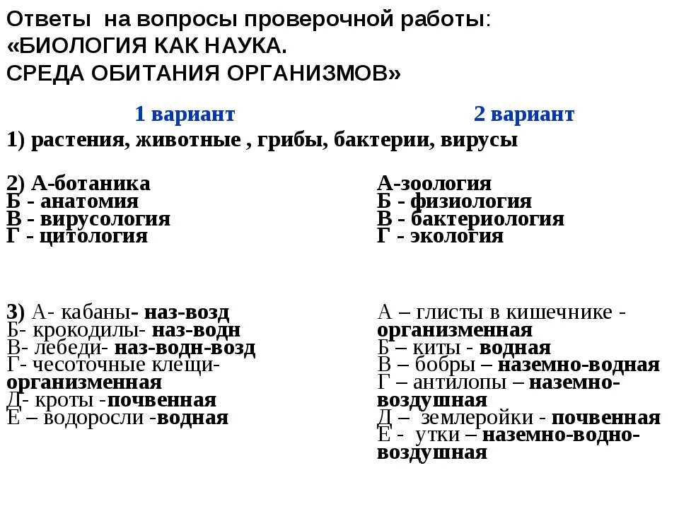 Биология как наука ответы на вопросы. Среды обитания проверочная работа. Среда обитания тест. Тесты по теме "среда обитания". Тест по средам обитания.